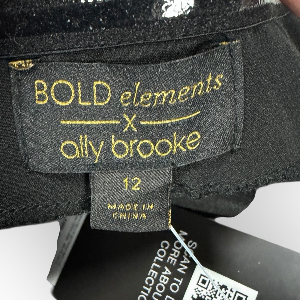 Bold Element + Ally Brooke Women's Strapless Wide Leg Jumpsuit Black Size 12 - Picture 10 of 13